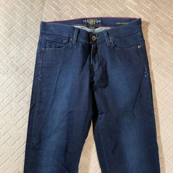 Lucky Brand Womens 4 Denim Jeans Blue Charlie Super Skinny Low Rise Dark Wash - Picture 2 of 10